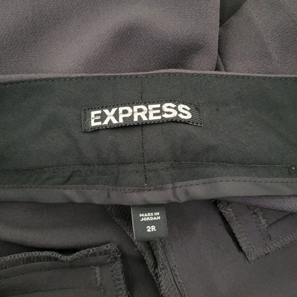 New Express Brown Flare Pants Womens 2 Mid Rise Slacks 34" Inseam Tall Nwt 2R - Picture 10 of 11